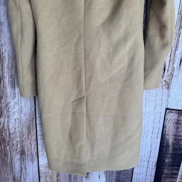 Abercrombie & Fitch Dad Coat Jacket Camel Tan Workwear Classic Long Small Tall - Picture 6 of 8